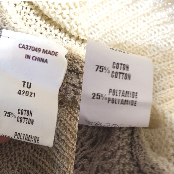 🔖Vtg 90's-Y2K Knit Top🍂TU 🍂Breathable|Fishnet Back| Wide Long Sleeve - Picture 12 of 12